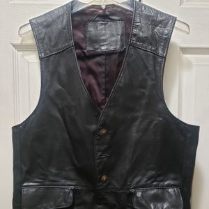 Black Leather Vest